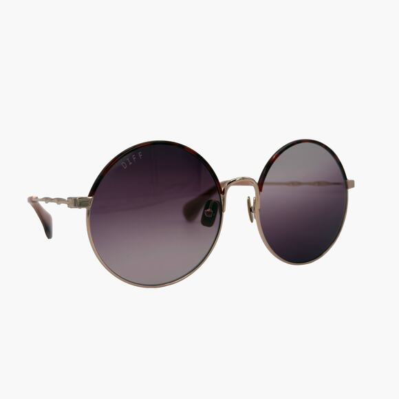 DIFF Isla Rose Gold & Berry Tortoise Wrap Round Sunglasses (RG-RG74 | 58MM) main image 6